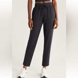 Zella Lift Off High Waist Ankle Pants Women’s Black Drawstring Performance Large